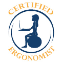 CE Certified Ergonomist badge logo